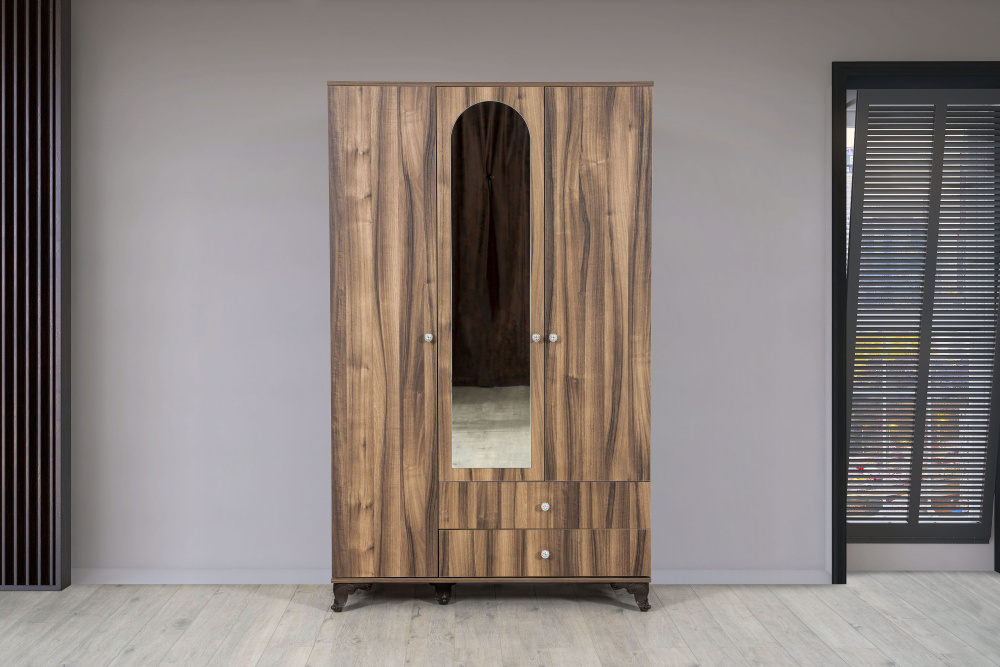 İdeal dolab üç qapı böyük siyirmə_image